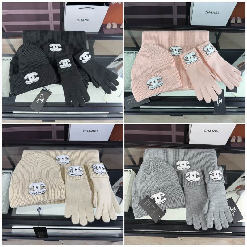 Chanel scarf hat gloves 112508